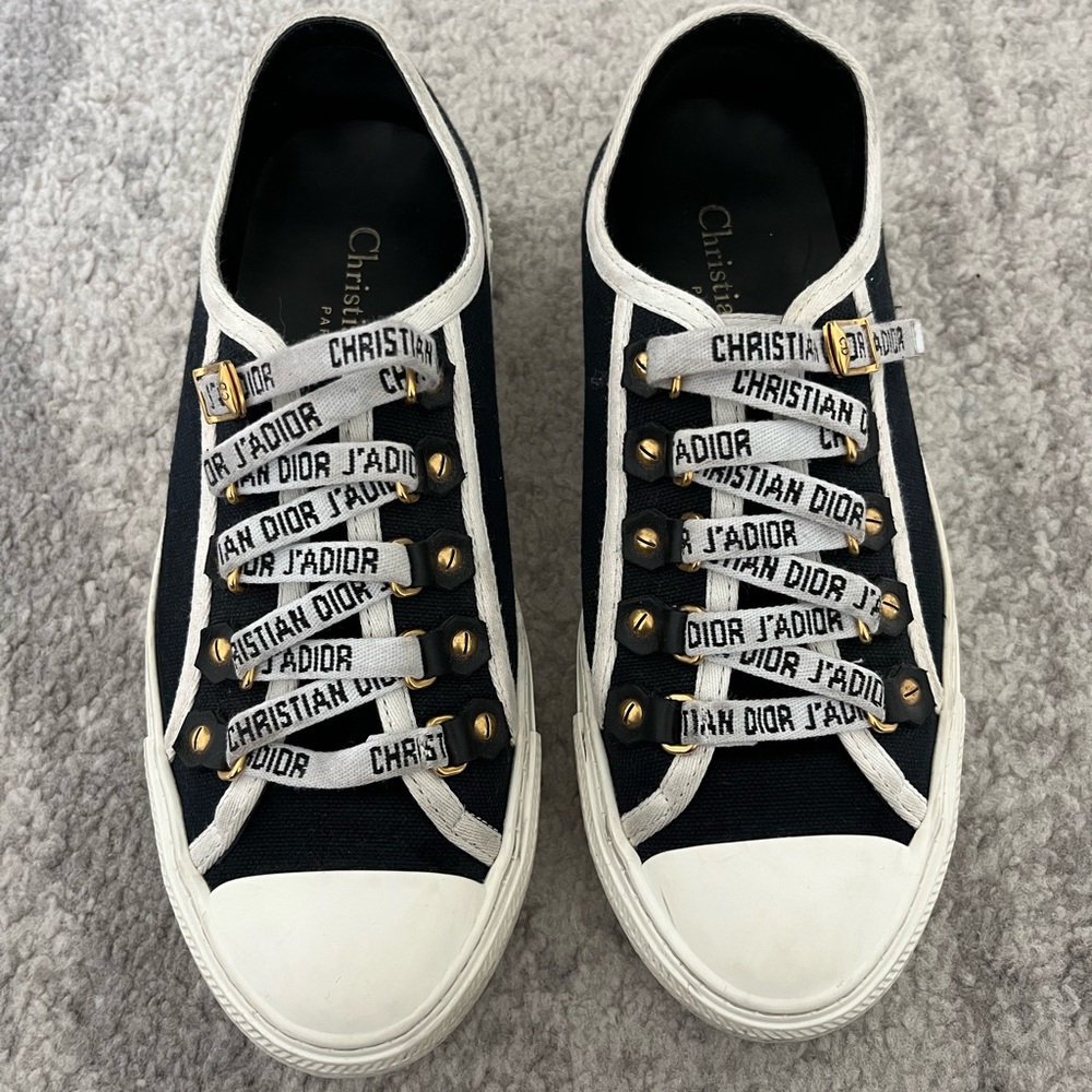 Walk ‘N’ Dior sneakers. Only been worn once. Laces say: Christian Dior J’Adior.